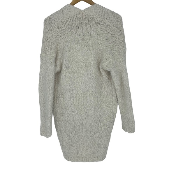 Altar'd State soft & cozy fuzzy cream open front cardigan with pockets wms sz M - Picture 2 of 9
